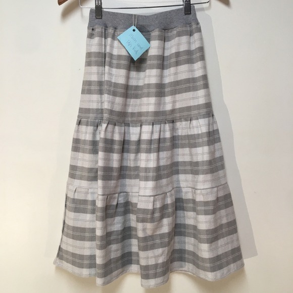 Skirt Flannel Girl 10/12 Plaid Heavyweight Ruffle Tier Maxi Mom and Pop's Kids - Picture 1 of 9